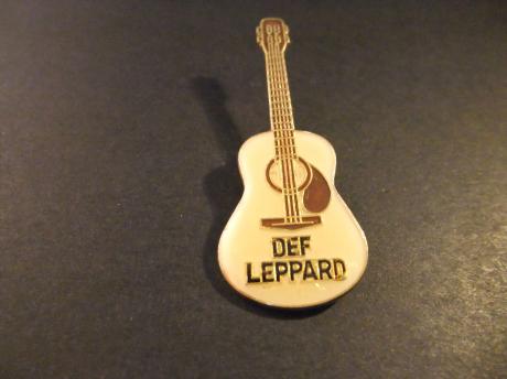 Def Leppard Engelse rockband ( hardrock, glamrock, arenarock en heavy metal) gitaar met logo